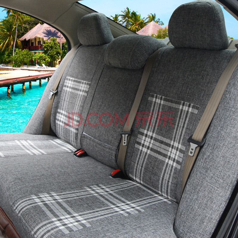 馳欽專車定制汽車座套 都市灰亞麻四季座墊，打造清涼舒適的駕乘空間